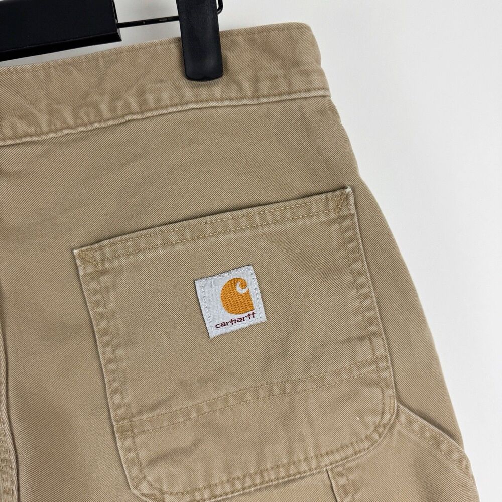 Carhartt B324 DKH Pants Men's 30x30 Work Relaxed Fit Tan Utility Carpenter - Picture 6 of 16
